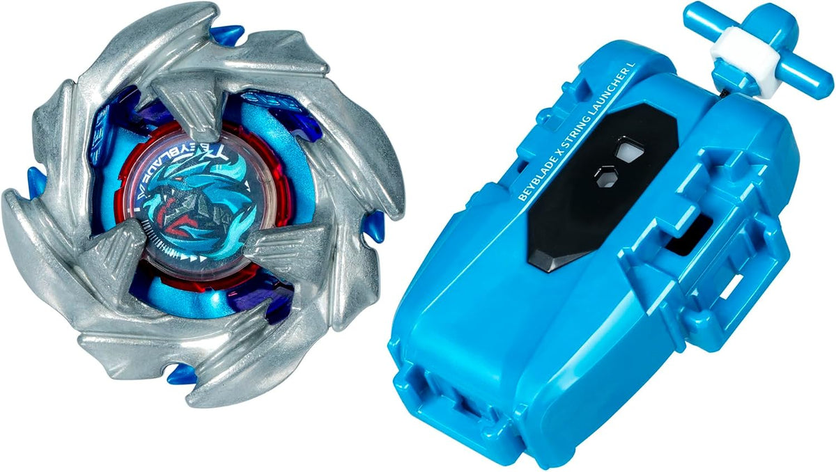 Beyblade X Cobalt Dragoon 2-60C Deluxe Left-Spin String Launcher Set NIB