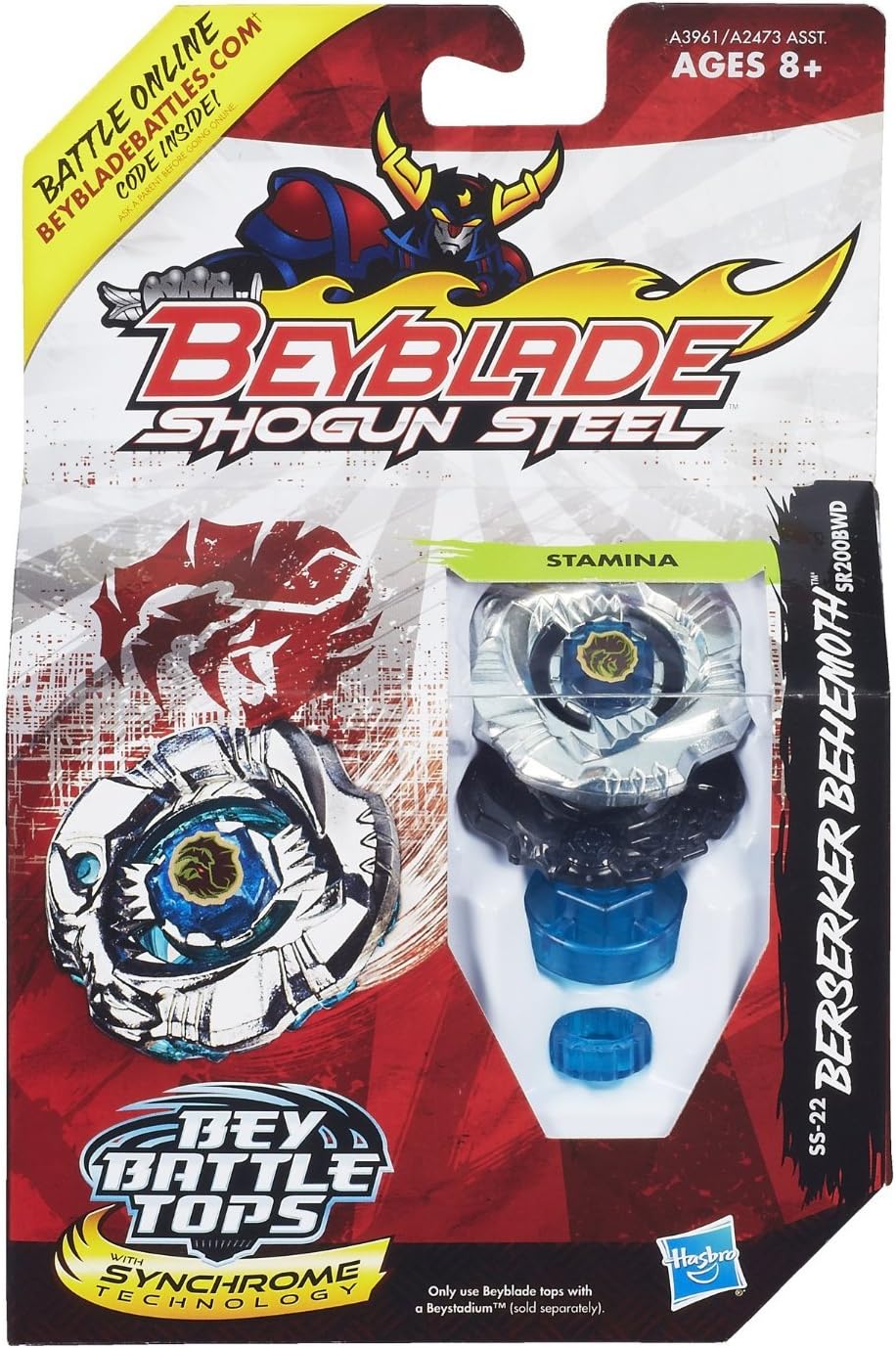 Beyblade Shogun Steel Berserker Behemoth SR200BWD SS-22 Hasbro Zero-G NIB