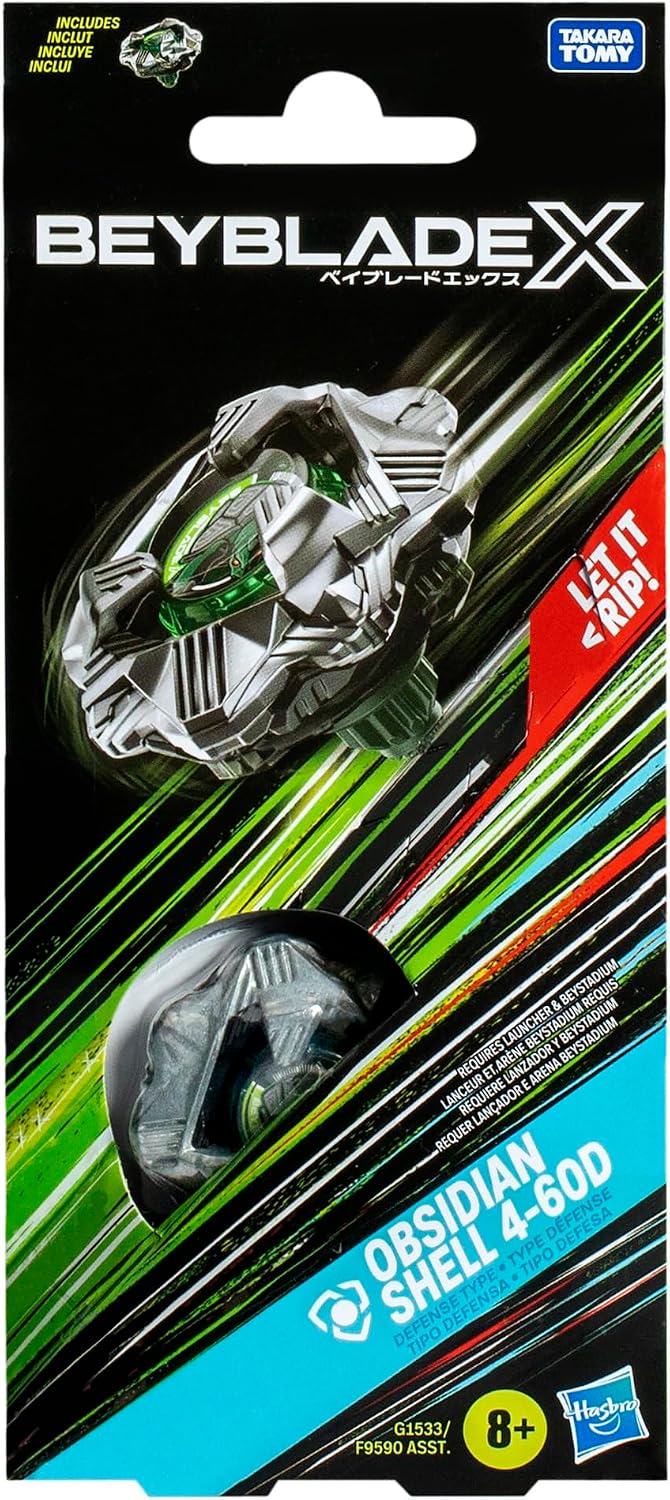 Beyblade X Obsidian Shell 4-60D Booster Pack Defense Type Hasbro NIB