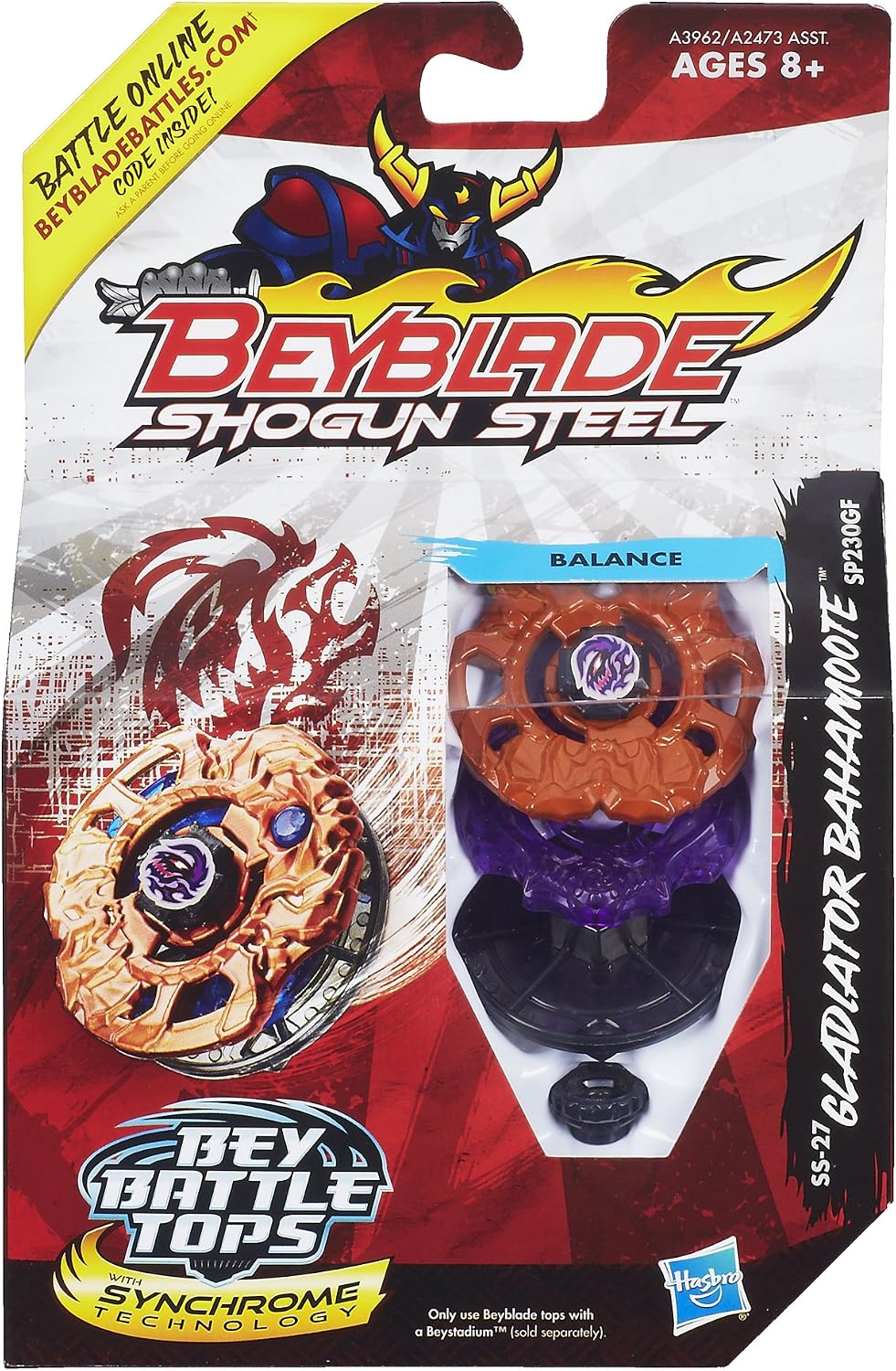 Beyblade Shogun Steel Gladiator Bahamoote SP230GF SS-27 Hasbro Zero-G NIB