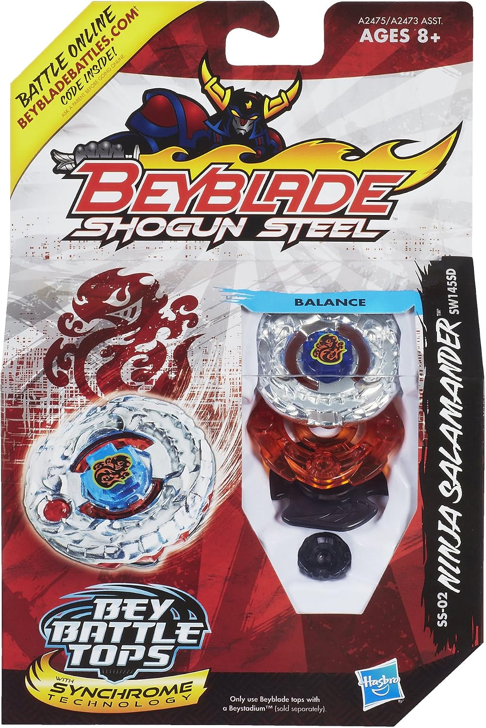 Beyblade Shogun Steel Ninja Salamander SW145SD SS-02 Hasbro Zero-G NIB
