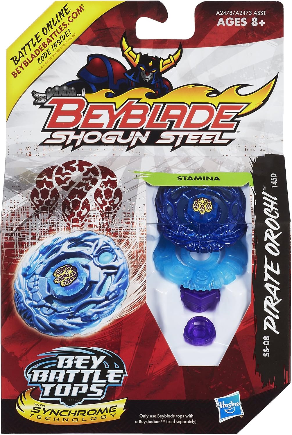 Beyblade Shogun Steel Pirate Orochi 145D SS-08 Hasbro Zero-G NIB
